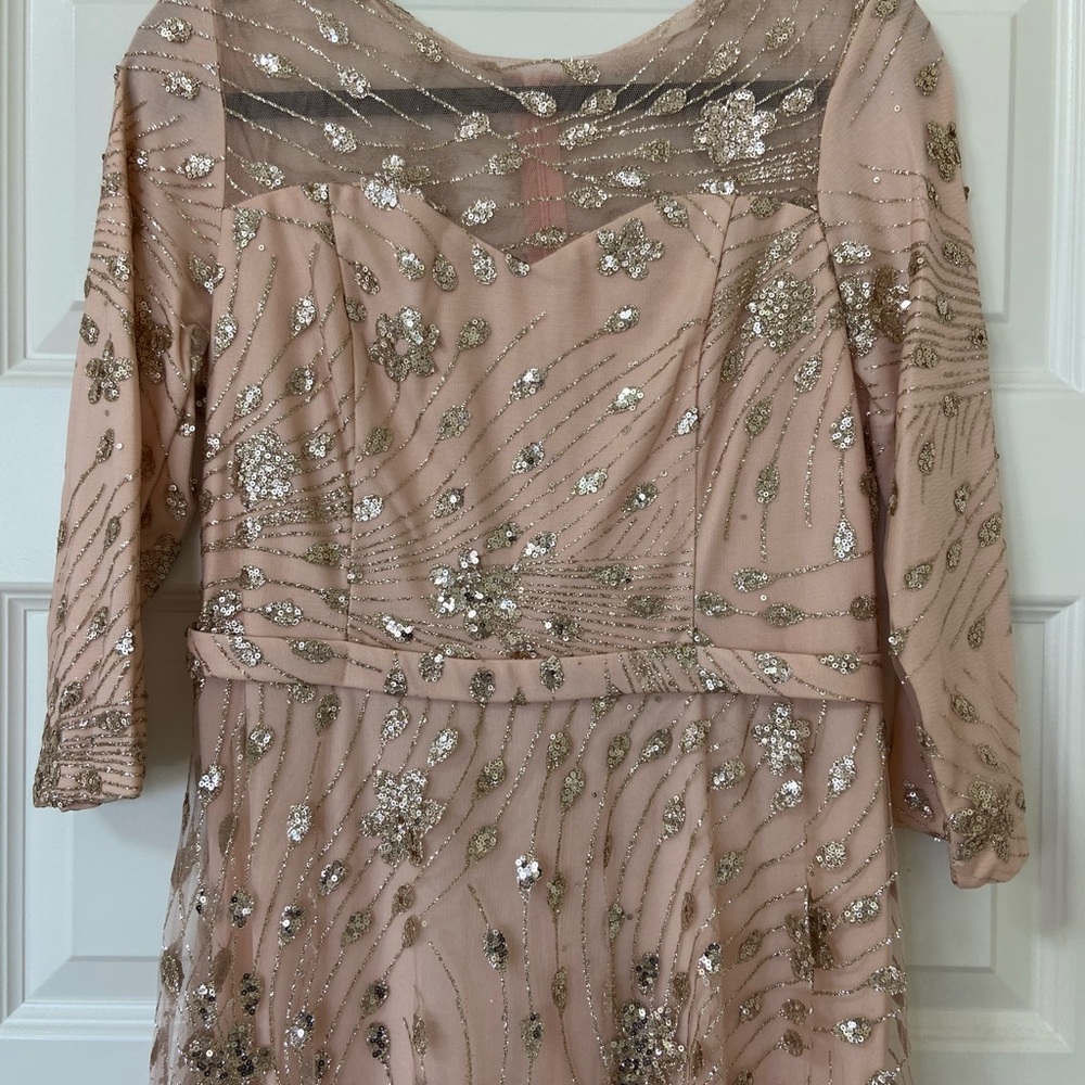 DELVINA Maxi Lace Dress Blush Pink Size M